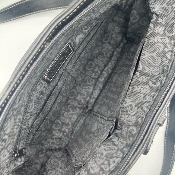 Call It Spring Vintage Y2K Grommet Black Belted Brocle Mini Shoulder Bag - Picture 6 of 8